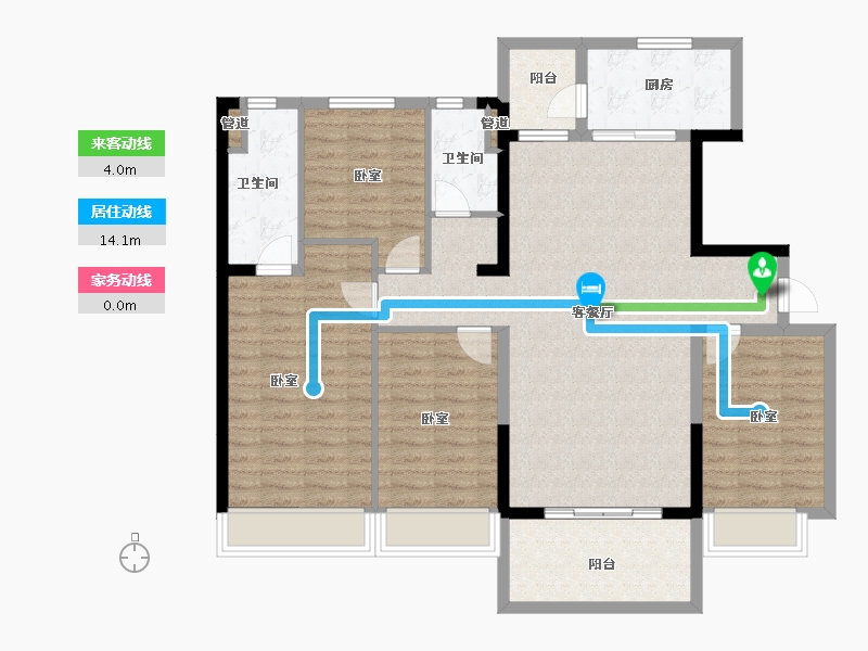 河南省-郑州市-碧桂园凤凰湾-114.00-户型库-动静线