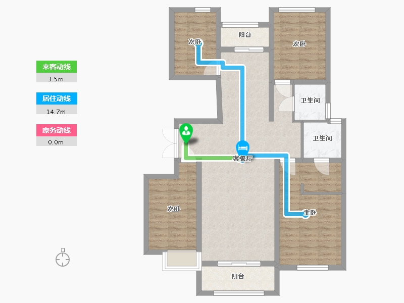 山东省-临沂市-万图·水岸经典-99.95-户型库-动静线