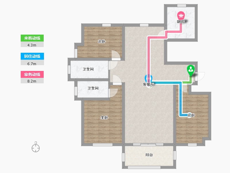 山东省-临沂市-万图·水岸经典-108.79-户型库-动静线