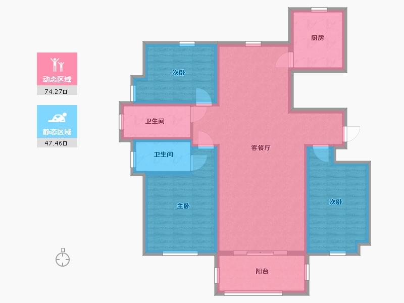 山东省-临沂市-万图·水岸经典-108.79-户型库-动静分区