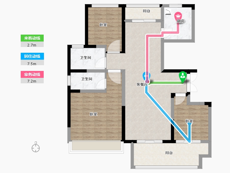 河南省-商丘市-柘城建业幸福里-104.00-户型库-动静线