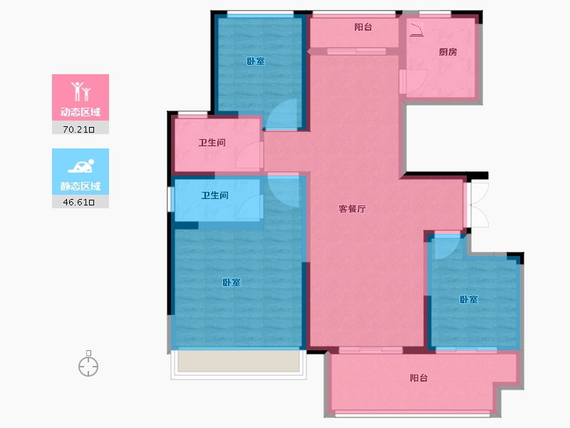 河南省-商丘市-柘城建业幸福里-104.00-户型库-动静分区