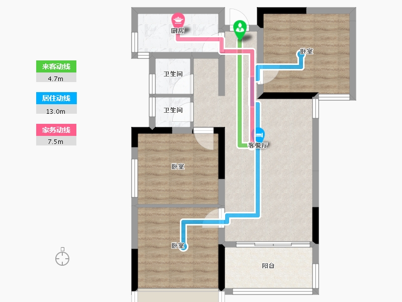 湖北省-宜昌市-公园大观-75.13-户型库-动静线