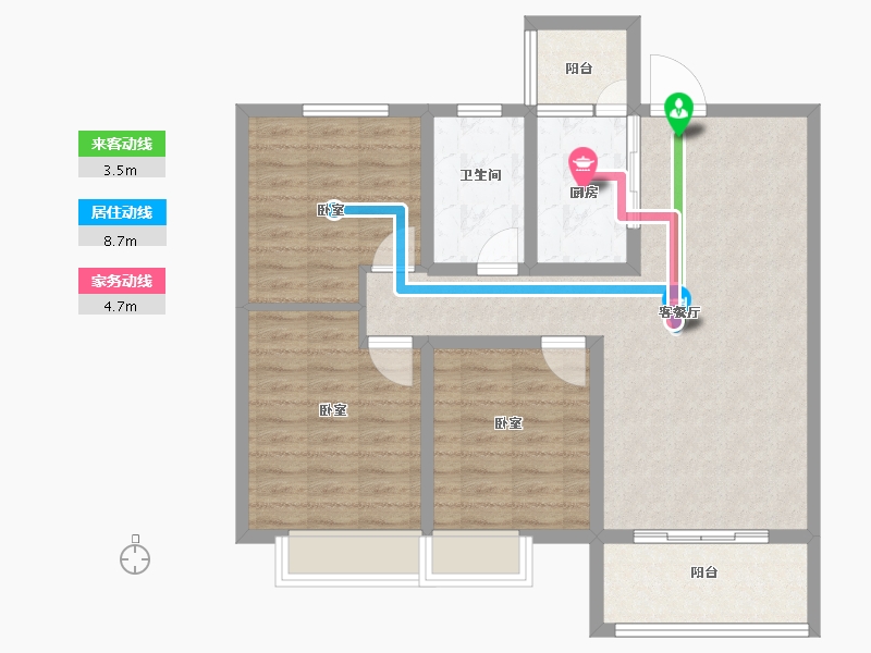 河南省-南阳市-东郡华府-88.19-户型库-动静线