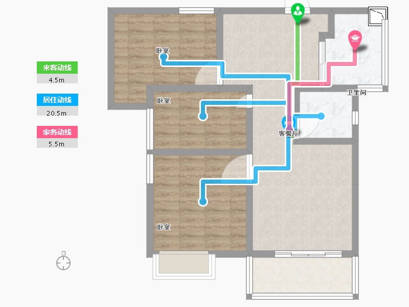 湖北省-黄石市-黄石文鑫城玺-77.00-户型库-动静线