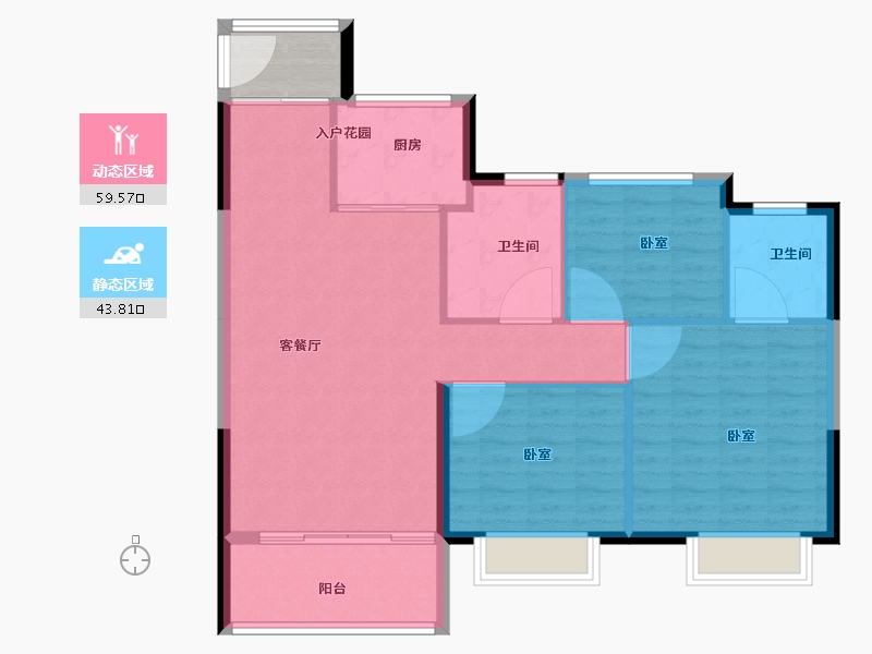 湖北省-襄阳市-国投襄阳府-98.31-户型库-动静分区