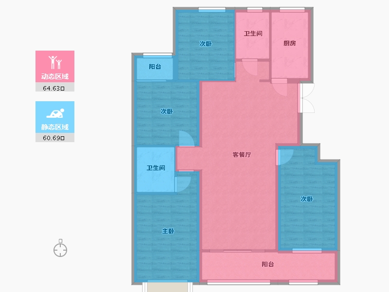 山东省-潍坊市-恒信风華上品-113.51-户型库-动静分区