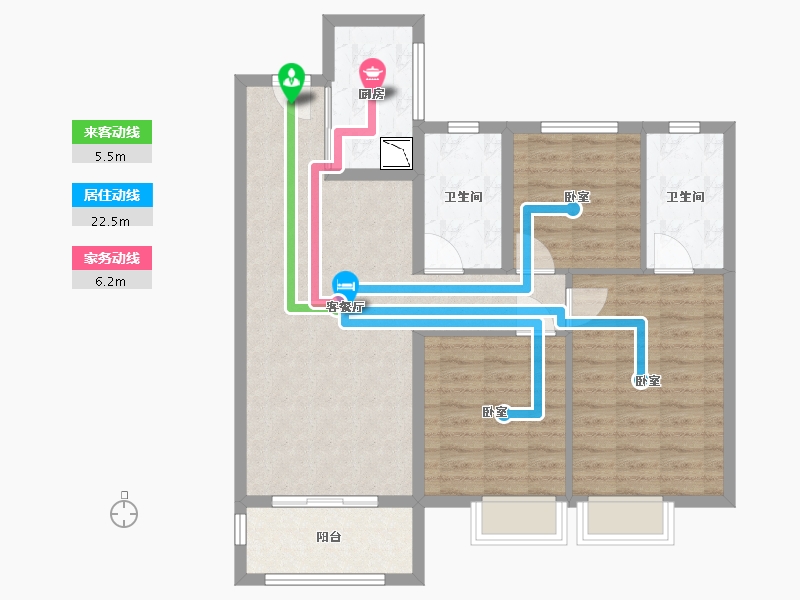 湖北省-武汉市-金地悦江时代-91.00-户型库-动静线