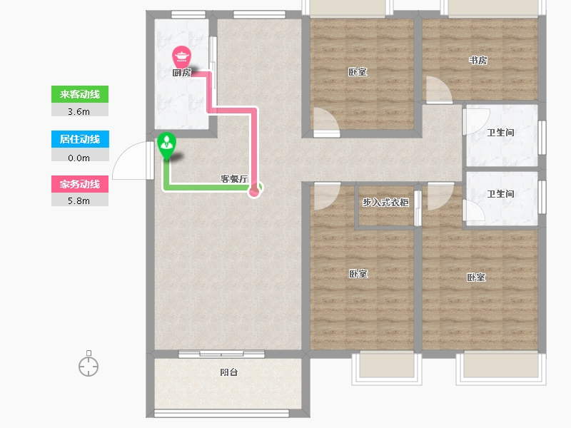 河南省-南阳市-东郡华府-119.90-户型库-动静线