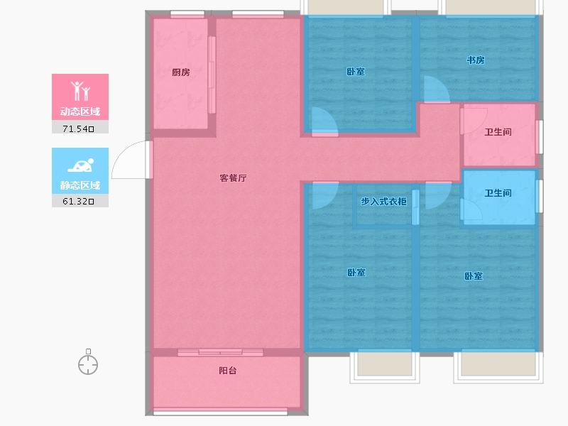 河南省-南阳市-东郡华府-119.90-户型库-动静分区