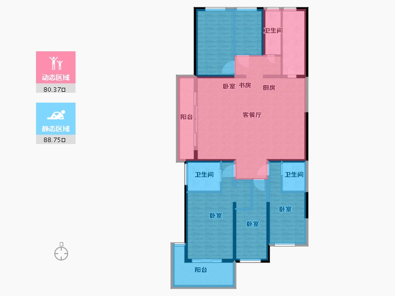 湖北省-武汉市-中冶39大街-152.11-户型库-动静分区