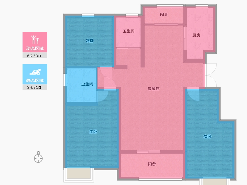 山东省-临沂市-房源印象东城-108.00-户型库-动静分区