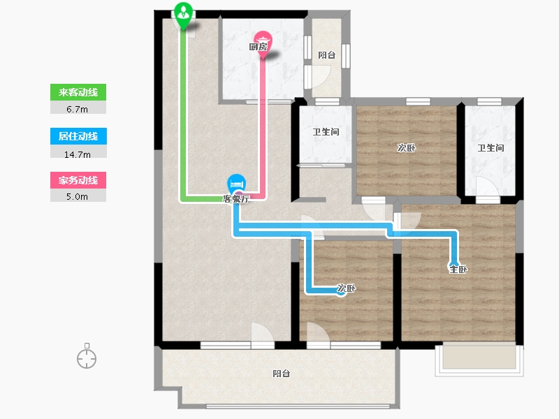 山东省-临沂市-碧桂园天宸府-102.00-户型库-动静线