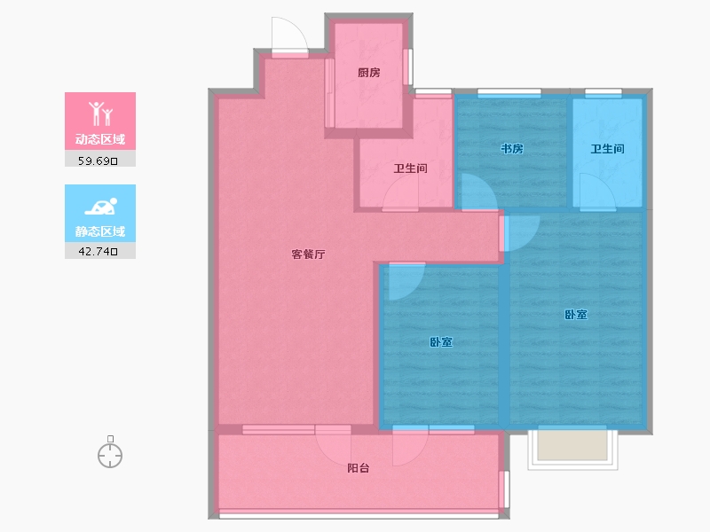 山东省-济宁市-九巨龙·龙城华府-92.00-户型库-动静分区