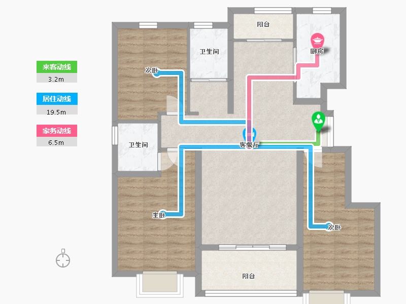 山东省-临沂市-房源印象东城-94.00-户型库-动静线