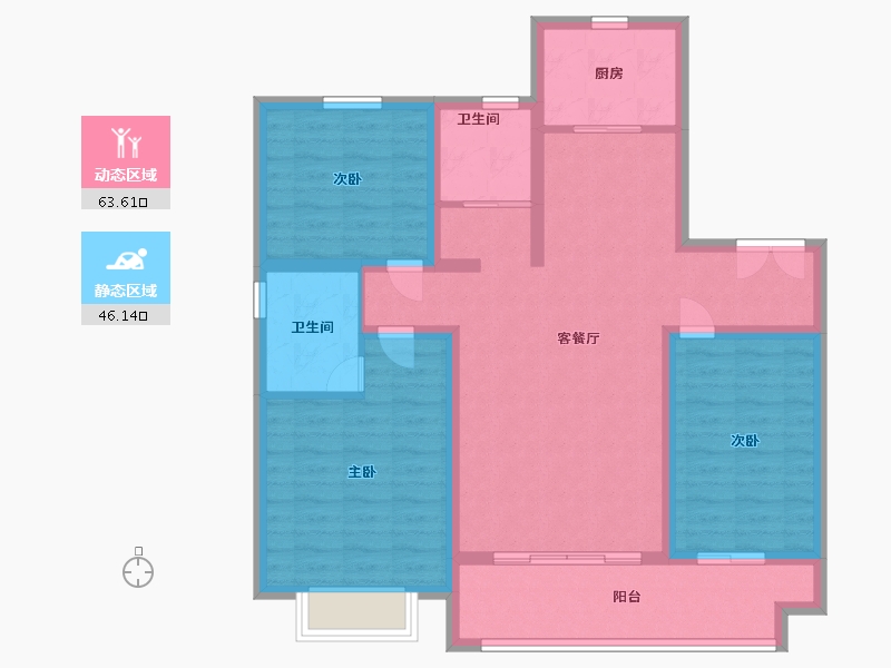 山东省-临沂市-房源印象东城-98.00-户型库-动静分区