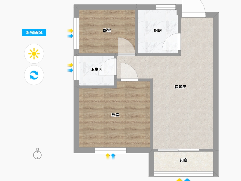 湖南省-常德市-致远·东城御府-41.16-户型库-采光通风