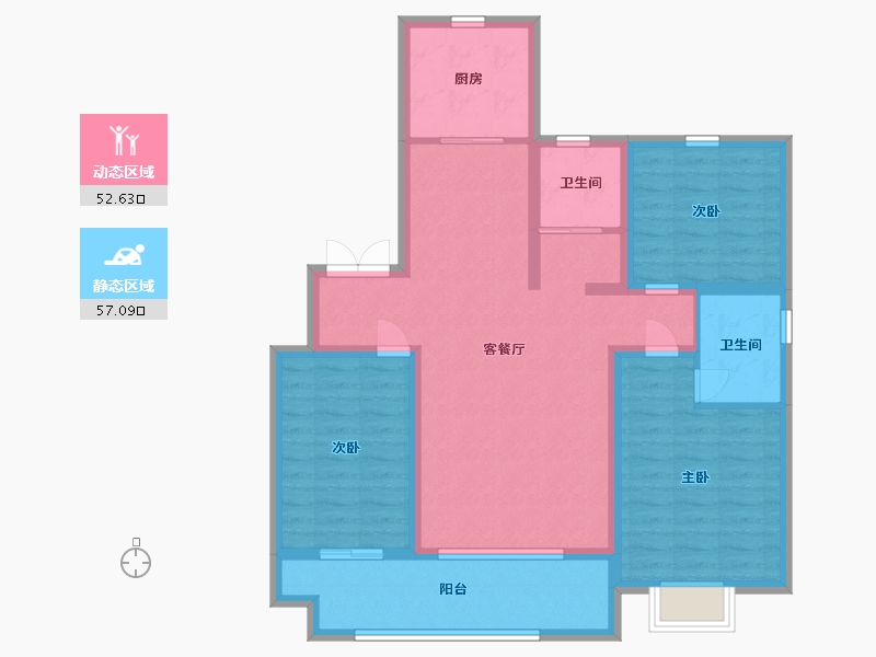 山东省-临沂市-房源印象东城-98.00-户型库-动静分区