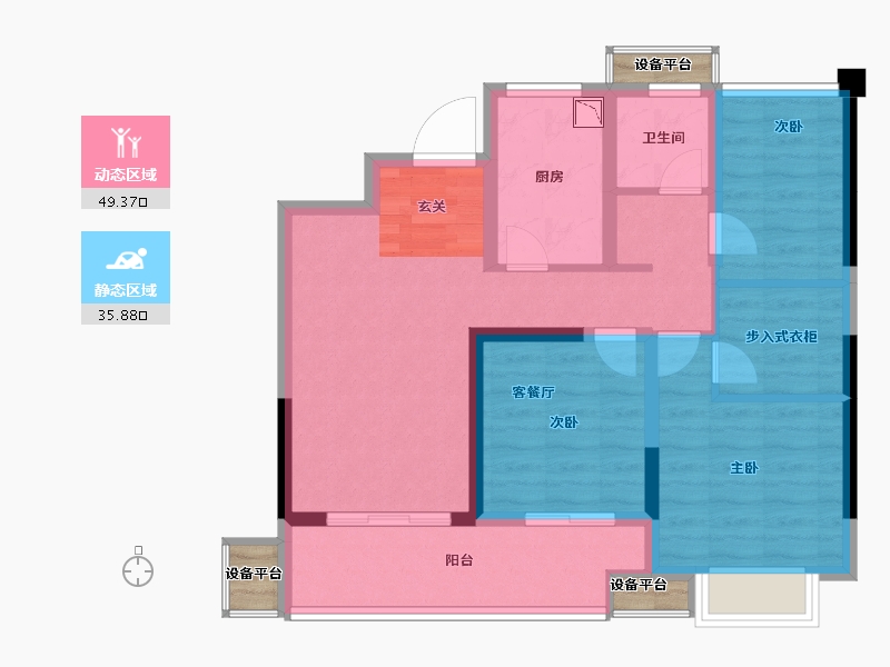 江苏省-常州市-万象府-77.70-户型库-动静分区