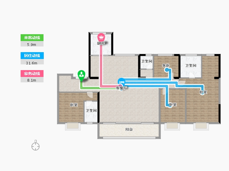 山东省-济宁市-城投碧桂园太白园筑-189.09-户型库-动静线