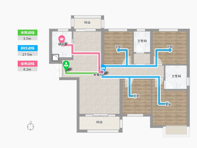 湖南省-株洲市-中建玥熙台-92.43-户型库-动静线