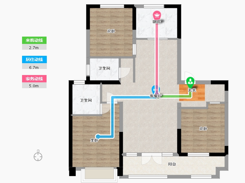 山东省-潍坊市-绿地新里城-92.00-户型库-动静线