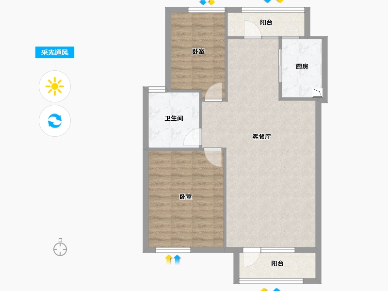 山东省-潍坊市-城嘉梓童家园-77.07-户型库-采光通风