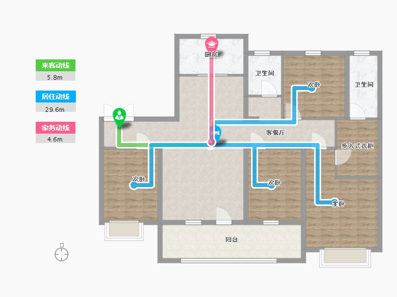 山东省-潍坊市-中南熙悦-132.80-户型库-动静线