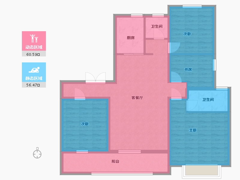 山东省-潍坊市-中南熙悦-104.01-户型库-动静分区