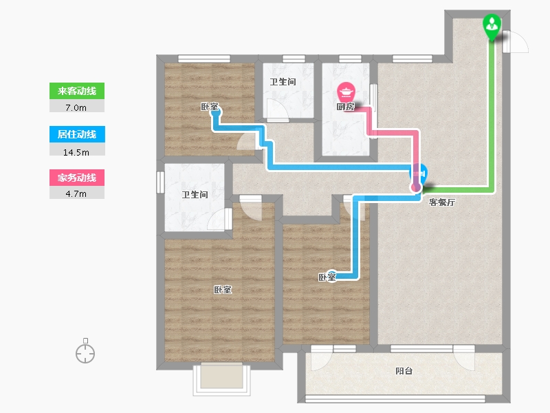 山东省-济宁市-公用瑞马悦府熙岸-104.99-户型库-动静线