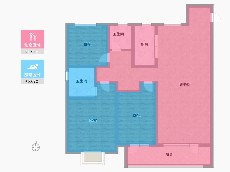 山东省-济宁市-公用瑞马悦府熙岸-104.99-户型库-动静分区