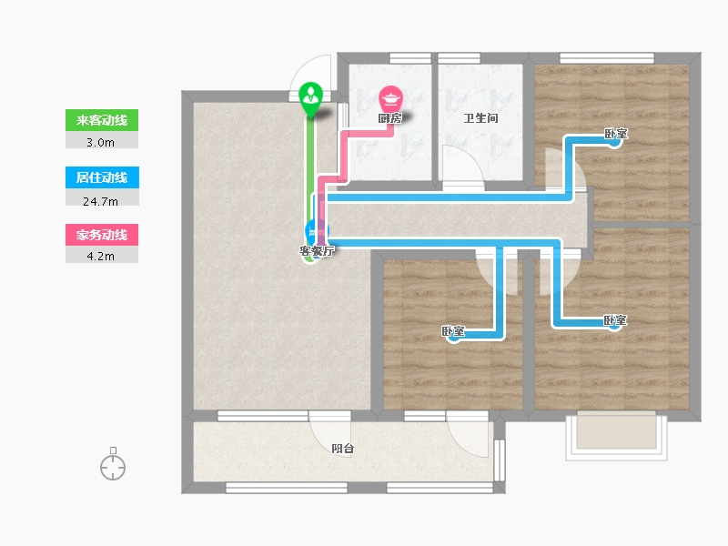 山东省-济宁市-涌泰观澜-84.01-户型库-动静线