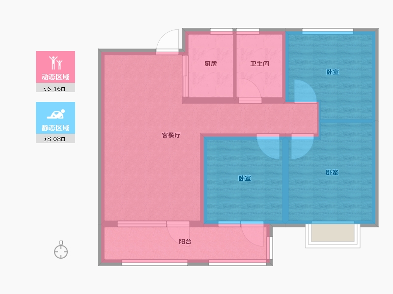 山东省-济宁市-涌泰观澜-84.01-户型库-动静分区