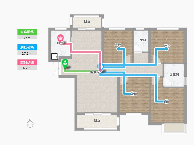 湖南省-株洲市-中建玥熙台-94.61-户型库-动静线