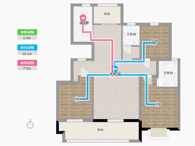 山东省-临沂市-元沃·御景苑-102.74-户型库-动静线