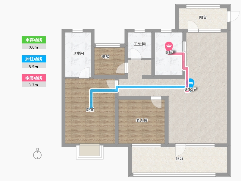 山东省-济宁市-保利城-92.99-户型库-动静线