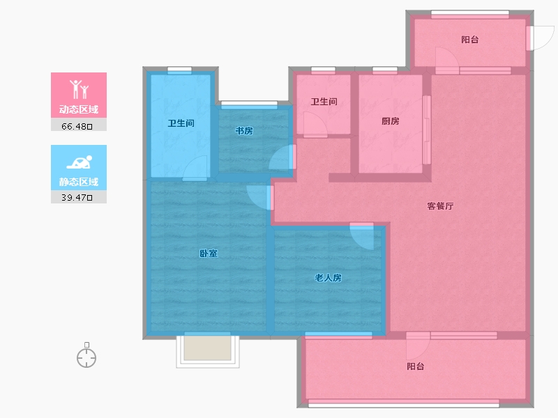 山东省-济宁市-保利城-92.99-户型库-动静分区