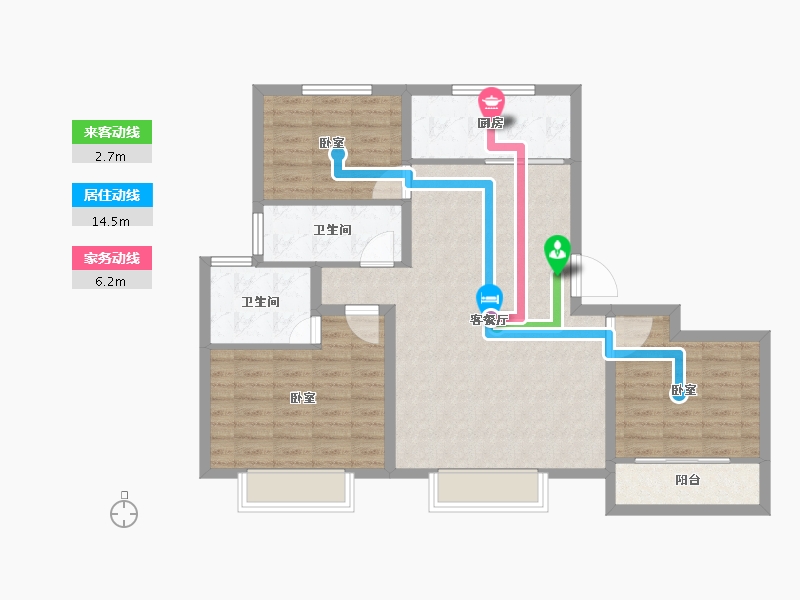 山东省-潍坊市-远大凤凰城-94.01-户型库-动静线