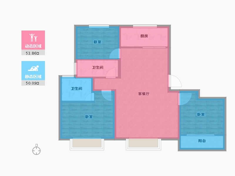 山东省-潍坊市-远大凤凰城-94.01-户型库-动静分区