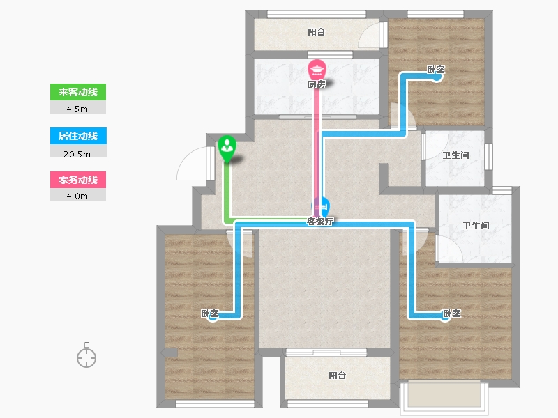 山东省-烟台市-万科翡翠长安-94.00-户型库-动静线