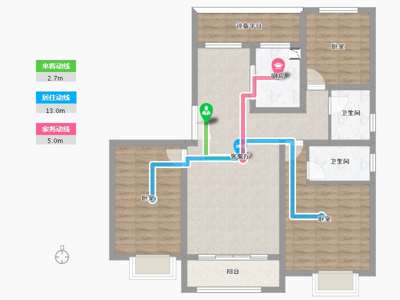 河南省-驻马店市-遂平置地上河府-94.62-户型库-动静线