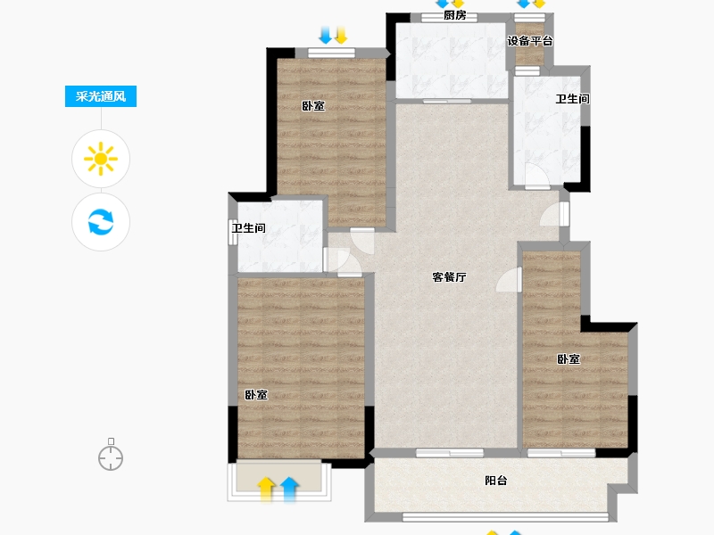 河南省-驻马店市-欧文尊府-98.22-户型库-采光通风