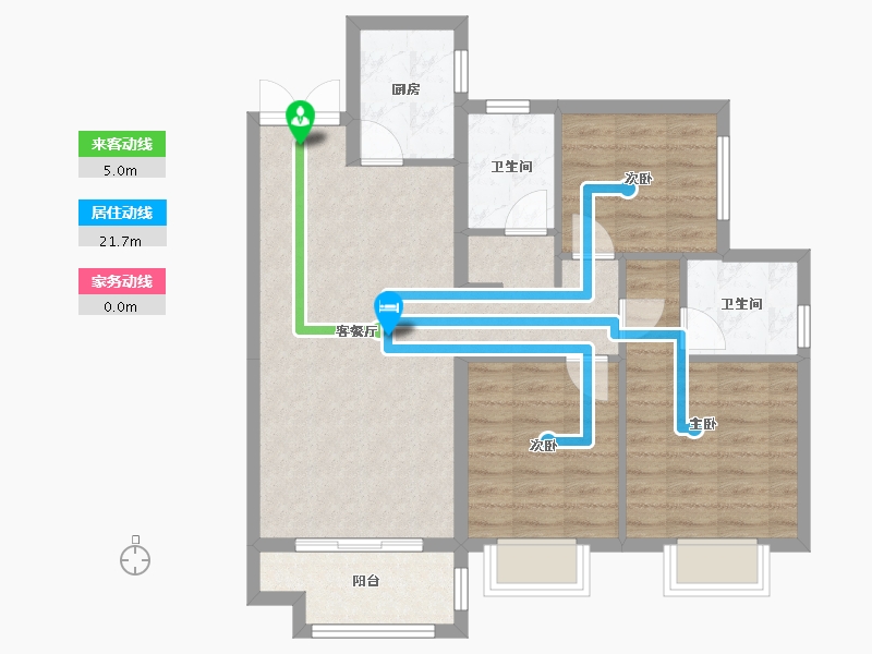 湖南省-株洲市-中建玥熙台-80.16-户型库-动静线