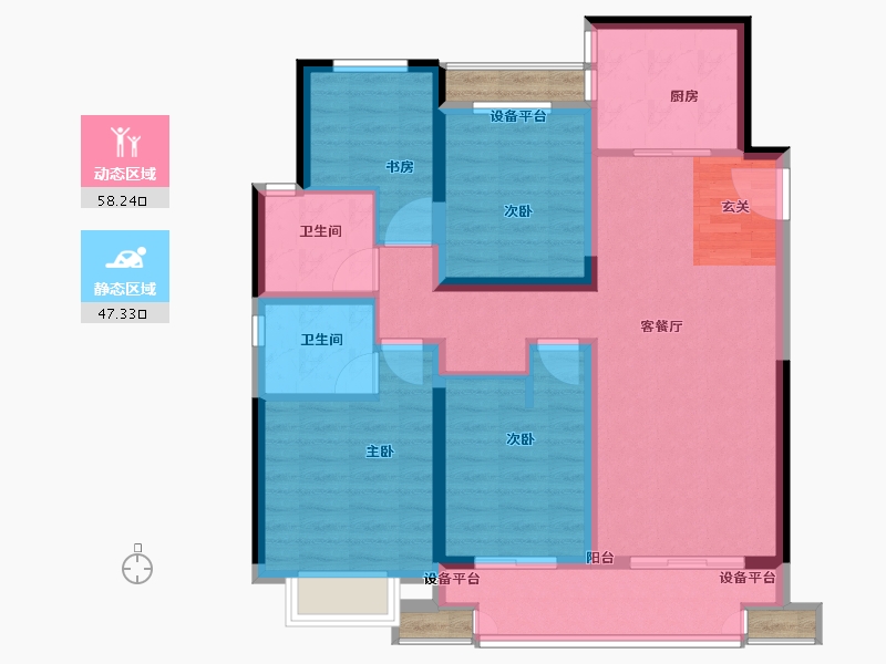 江苏省-常州市-万象府-97.01-户型库-动静分区