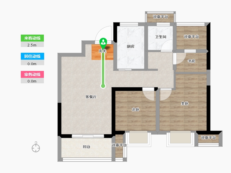 江苏省-常州市-万象府-70.00-户型库-动静线