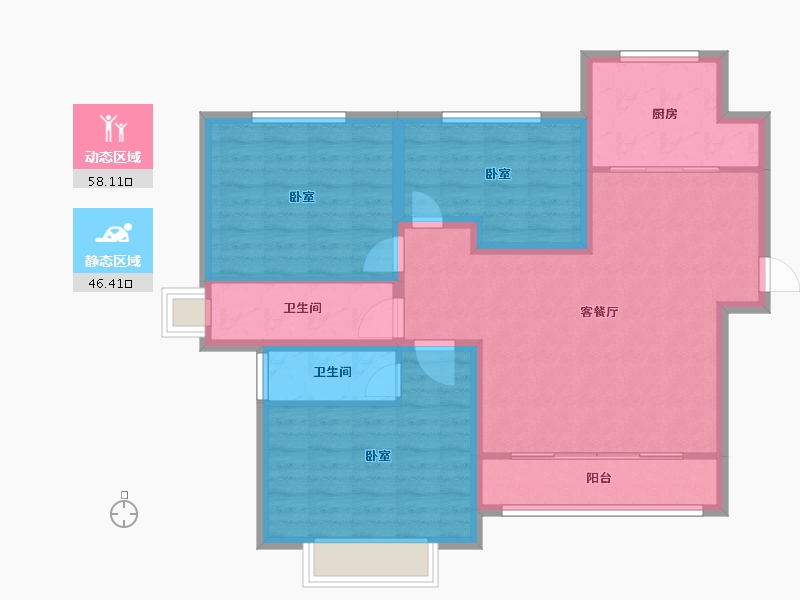 山东省-潍坊市-远大凤凰城-94.01-户型库-动静分区