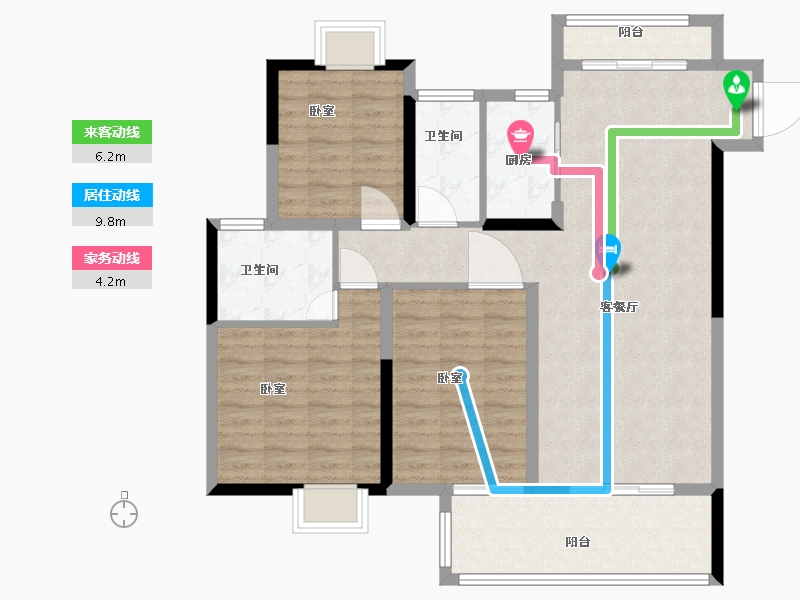 湖北省-黄冈市-广济府-103.03-户型库-动静线