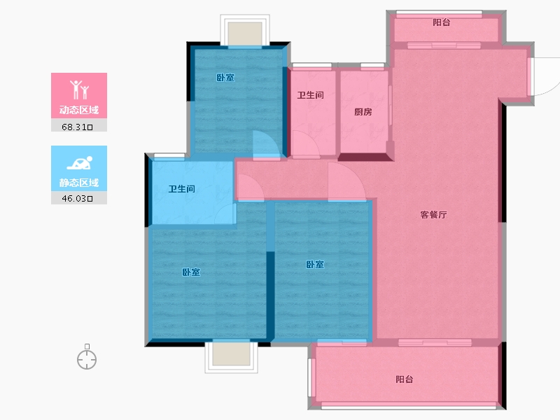 湖北省-黄冈市-广济府-103.03-户型库-动静分区