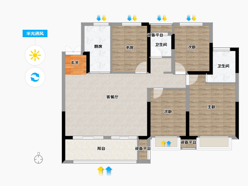 江苏省-常州市-孟河嘉宏MOOCstar星光城-112.00-户型库-采光通风