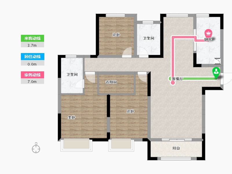 山东省-淄博市-华润中央公园-113.99-户型库-动静线